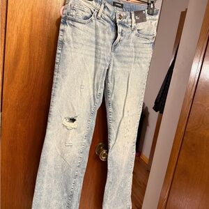 Express Outfitters Light Blue Straight Leg Jeans
